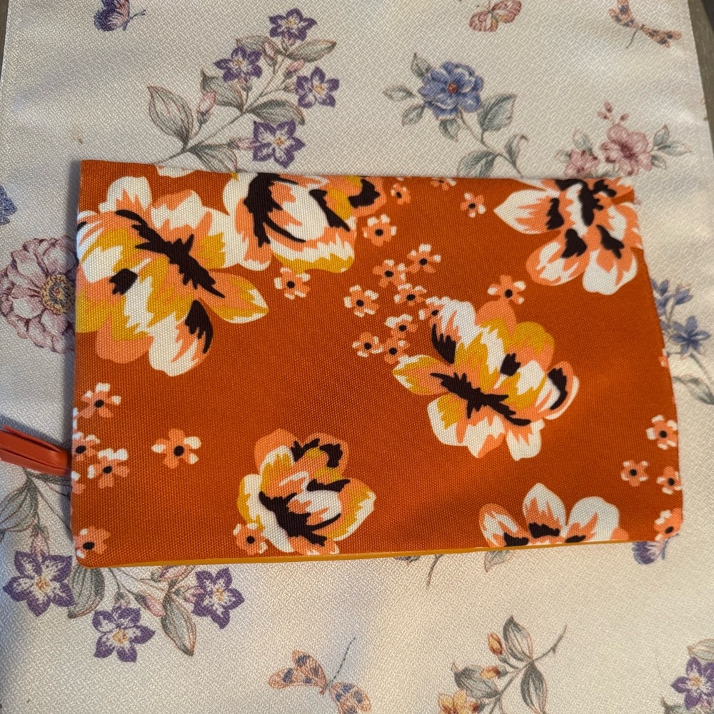 Rachel Pally Floral Orange Clutch